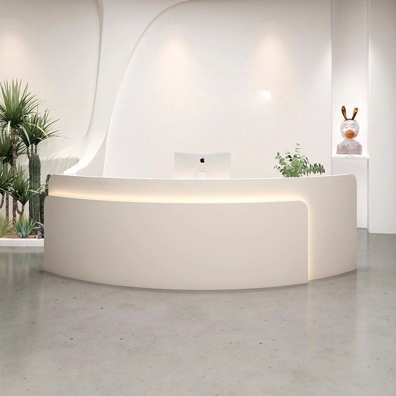 Office Furniture Store - Light luxury semi-circular bar counter cabinet